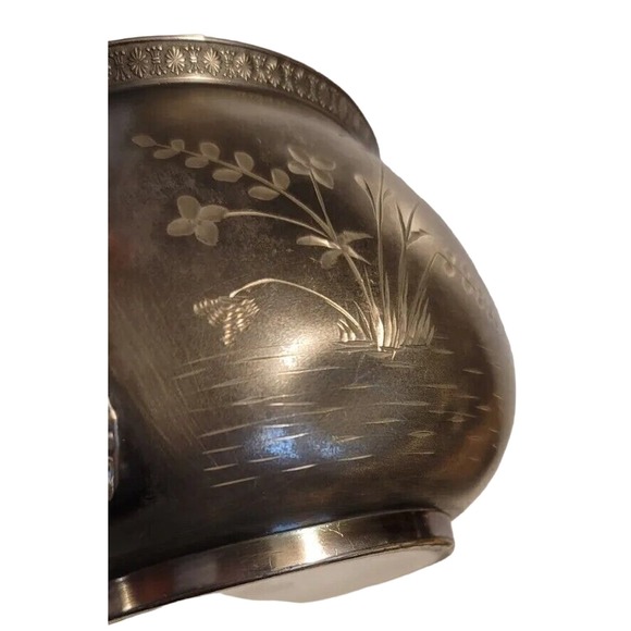 Vintage James W Tufts Vintage Sugar Bowl Quadruple Plate - Picture 14 of 14